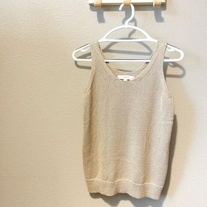 LOFT Knit Tank. Size: SP. Color: Tan